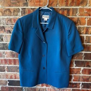 Vintage Joan Leslie Blue Women’s Blazer Size:16 no pockets